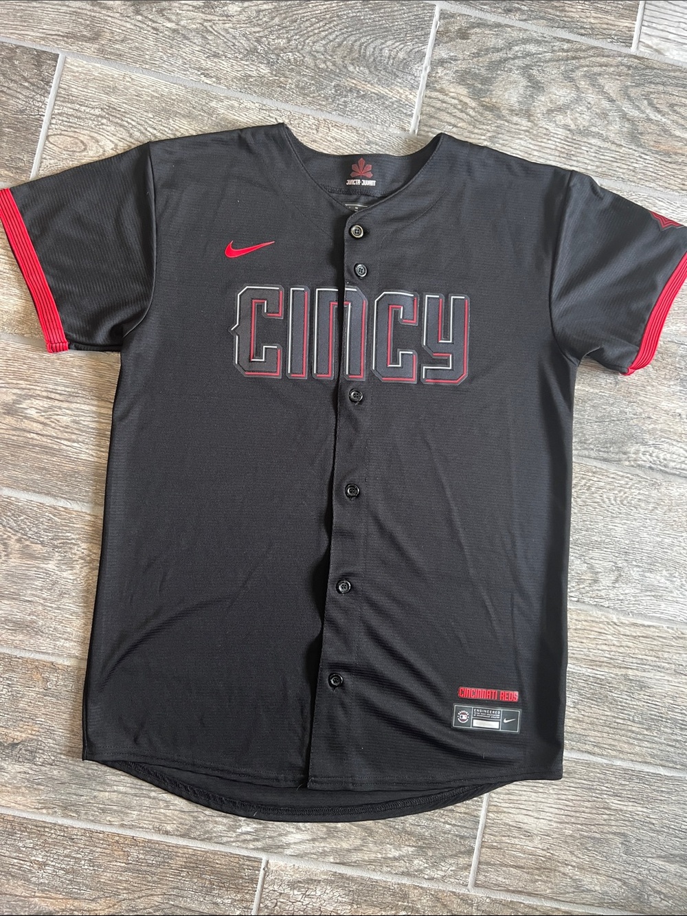 Cincinnati Reds Nike jersey youth XL City Connect Barry Larkin